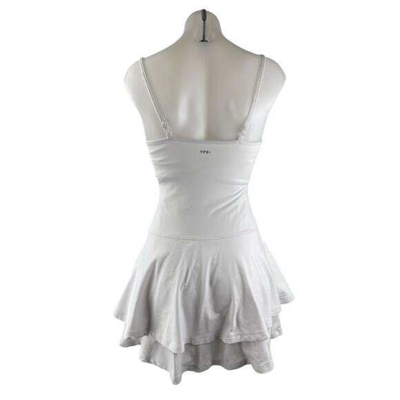 YPB Womens White Sleeveless Activewear Athletic Mini Romper A-line Tank Dress XS - Picture 2 of 4